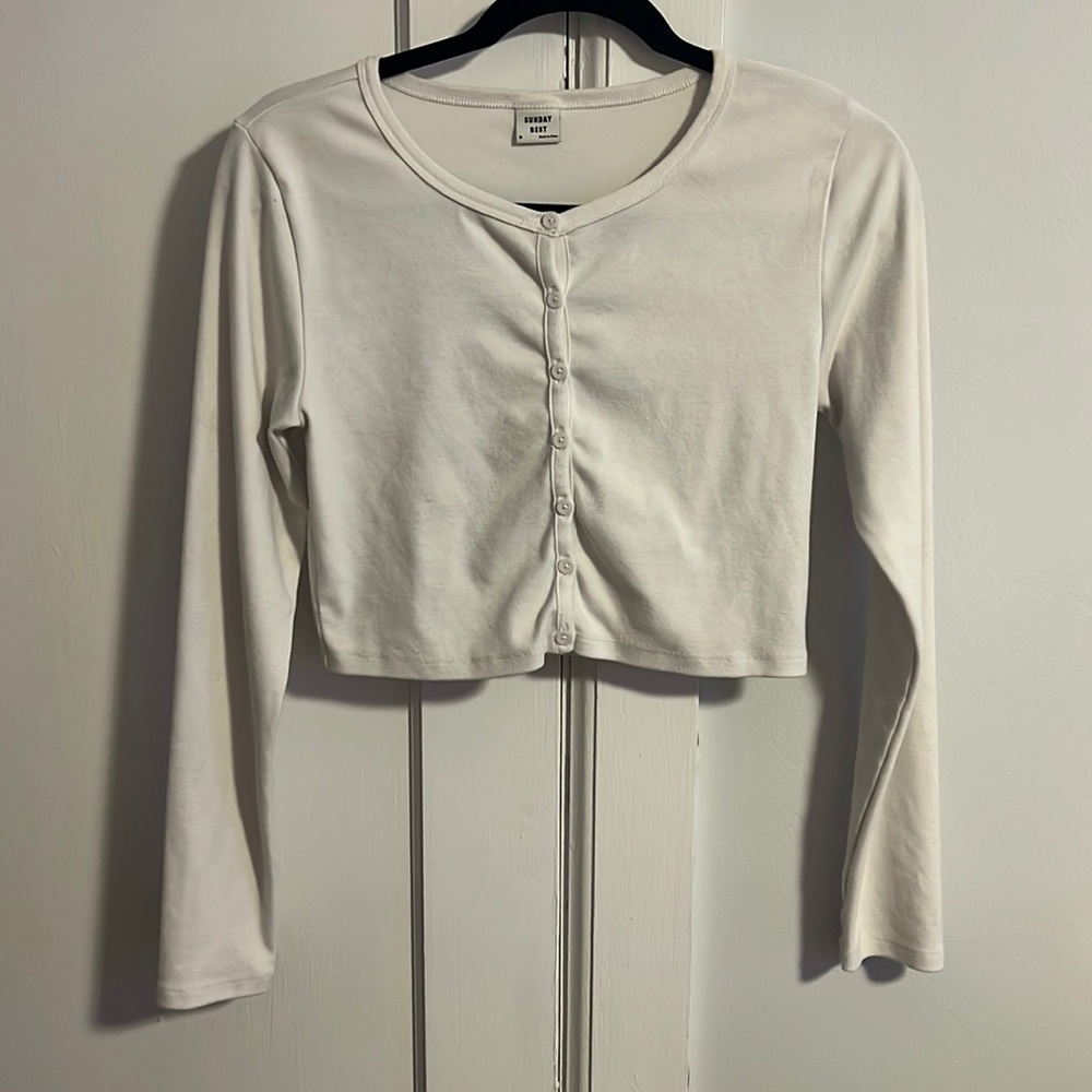 Sunday Best White long sleeve tee